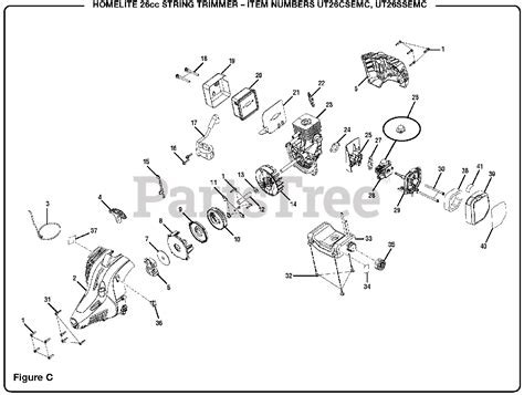 Homelite Ut 26cs Emc 090330019 Homelite String Trimmer 26cc Rev 03 2018 12 Figure C