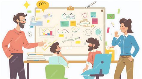 coworkers brainstorming ideas   creative  collaborative work