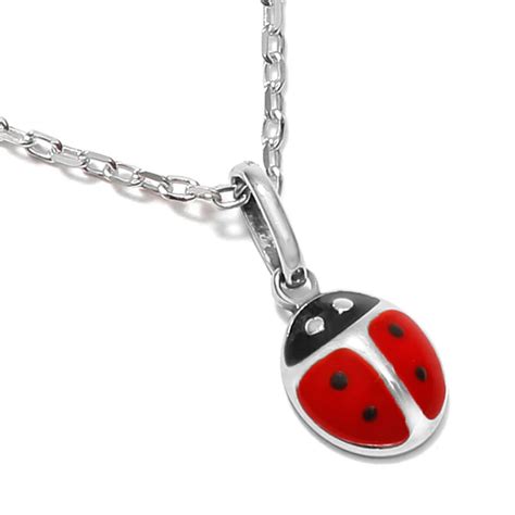 Collier Coccinelle En Argent Et Mail Bijou Fantaisie Offrir