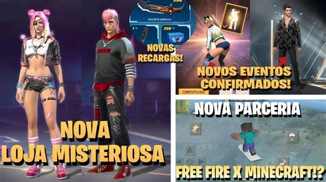 Nova Parceria Free Fire X Minecraft Emote Quadradinho E Nova Trend