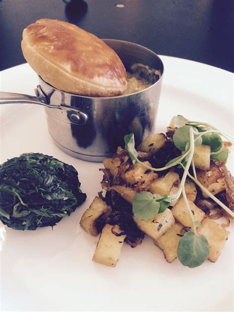 Bespoke Menu Goosnargh Chicken And Leek Pie Puff Pastry Top And Parmentier Potatoes