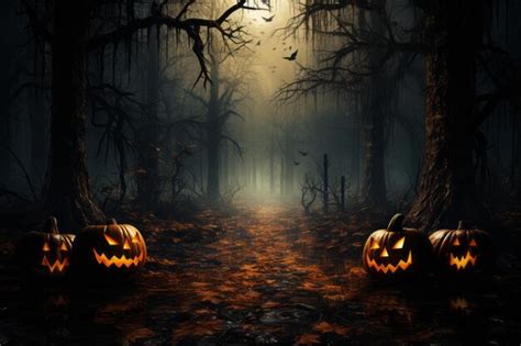 Premium Photo | Halloween text effect on a fall leaves background spoo