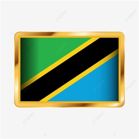 Tanzania Square Badge Flag With Transparent Vector, Tanzania, Tanzania Flag, Tanzania National ...