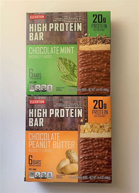 Millville Elevation Mint Chocolate And Chocolate Peanut Butter High Protein Bars 14