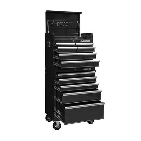 Husky 27 In 5 Drawer Roller Cabinet Tool Chest In Textured Black Tool