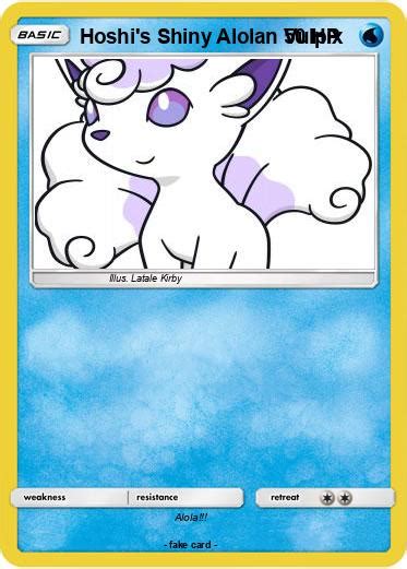 Hoshi S Shiny Alolan Vulpix Card The Final Fantasy Of Movie Legend