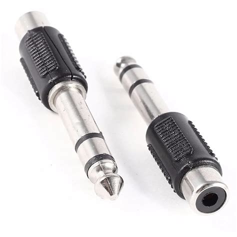 6 35mm 1 4 Stereo TRS Male Plug To RCA Female Jack Adapter Connector