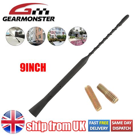 Black Flexible Car Aerial Bee Sting Mast Antenna Ariel Arial Radio