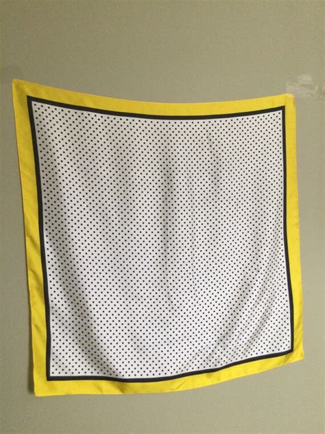 Whiteblackyellow Polka Dot Vintage Echo Scarf Whi Gem