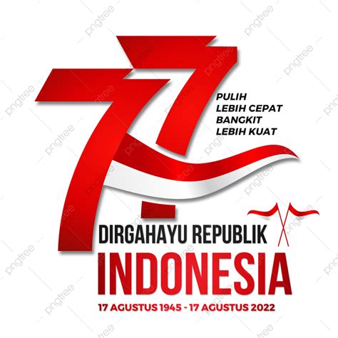 The Logo For Indonesias 77th Anniversary Celebrations