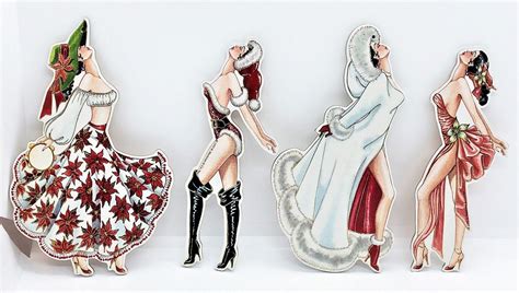 4 Super Sexy Christmas Fashion Ornaments Mint Etsy