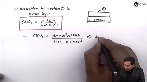 Problem On Calculation Of Total Elongation Of A Bar Stress And Strain