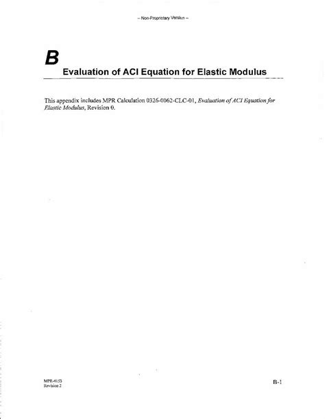 Pdf Evaluation Of Aci Equation For Elastic Modulus · Modulus And Compressive Strength Tests