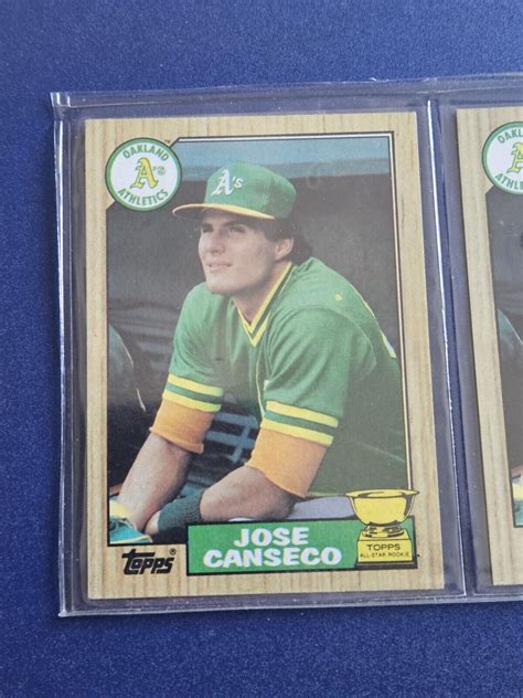 1987 Topps Jose Canseco 620 All Star Rookie Cup EBay