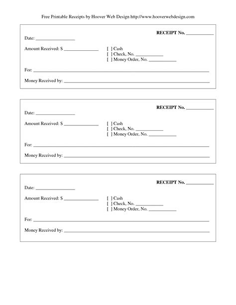 Free Printable Receipt Template Iar412ekag