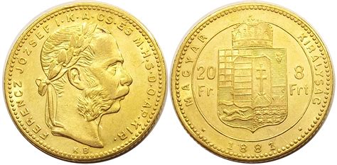 8 forint 1881 Ferenc József Zomi Numizmatika