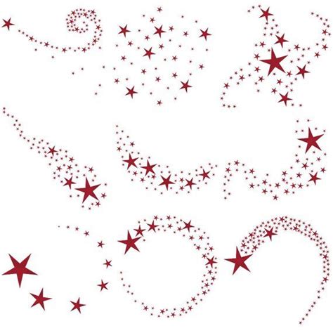 Swirling Stars Star Swirls Clipart Gothic Clip Art Red Foil Stars Halloween Clip Art Magic