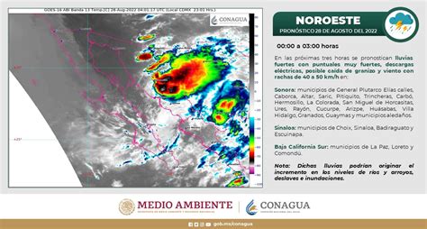 En las próximas tres horas se pronostican Lluvias puntuales muy fuertes