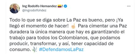 Rodolfo Hernández Se Despidió De Iván Duque “nos Dejó Un Cochinal