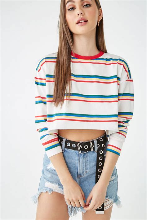 Striped Long Sleeve Tee Forever 21 Striped Long Sleeve Tee Long Sleeve Striped Top Women