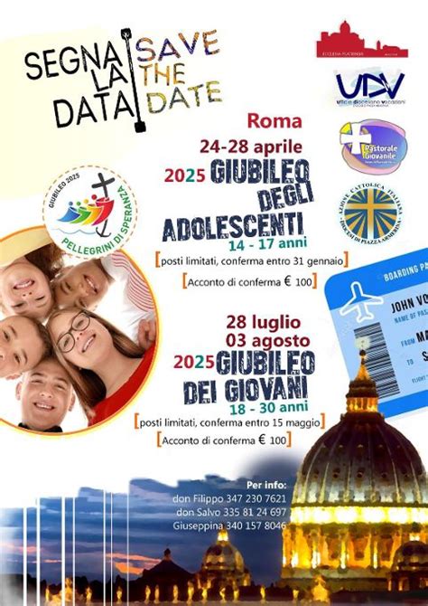 Segna La Data Giubileo Degli Adolescenti E Dei Giovani Diocesi Di