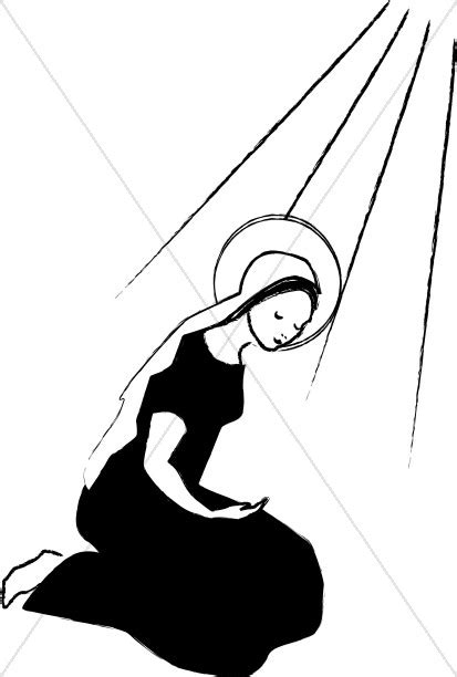 Virgin Mary Silhouette at GetDrawings | Free download