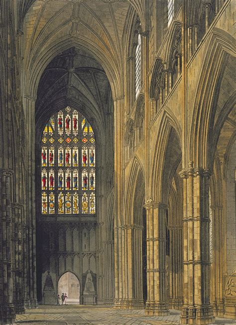 Interior View Of Westminster Abbey Drawing by Frederick Mackenzie