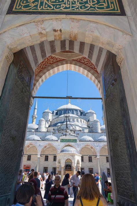 Sultanahmet Mosque Aka Blue Mosque With Tourists Editorial Photography