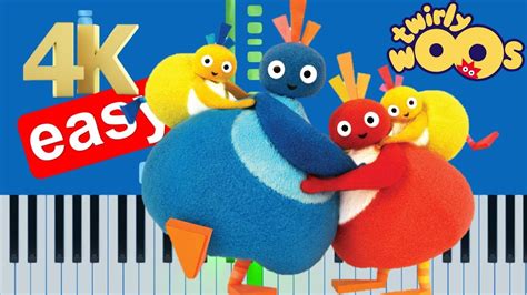 Cbeebies Twirlywoos Theme Song Slow Easy Medium Piano Tutorial K