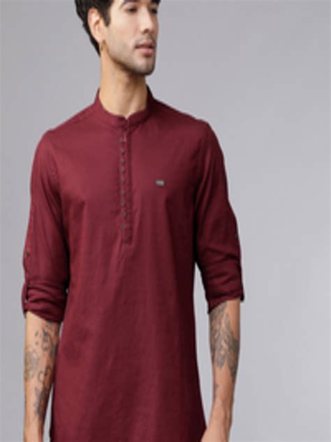 Buy Locomotive Men Maroon Slim Fit Solid Casual Shirt Shirts For Men