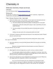 MolecularShapesLab FINISHED Docx Chemistry A Molecular Geometry