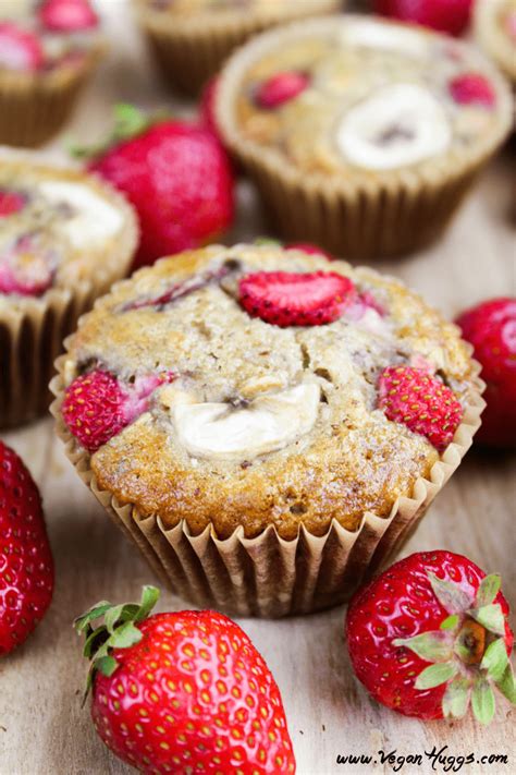 Strawberry Banana Breakfast Muffins Vegan And Gluten Free