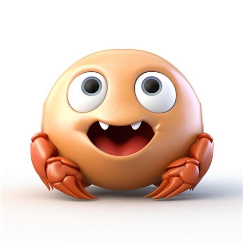 Premium Photo A Cartoon Crab With A Big Smile On Its Face