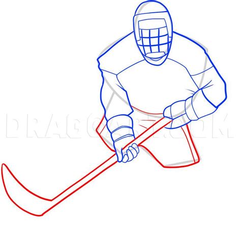 How To Draw A Hockey Player Step By Step Drawing Guide By Dawn