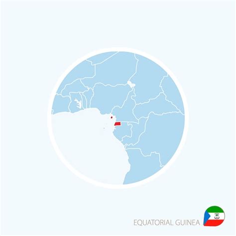 Icono De Mapa De Guinea Ecuatorial Mapa Azul De Frica Con Guinea