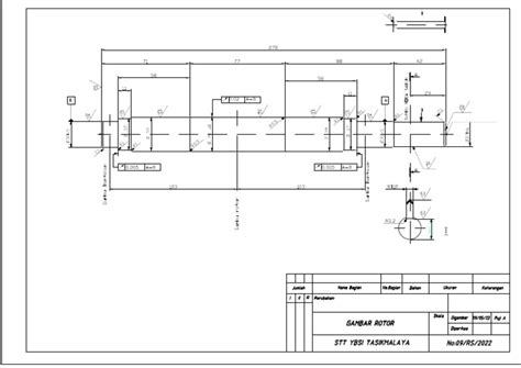 tugas gambar rotor layout