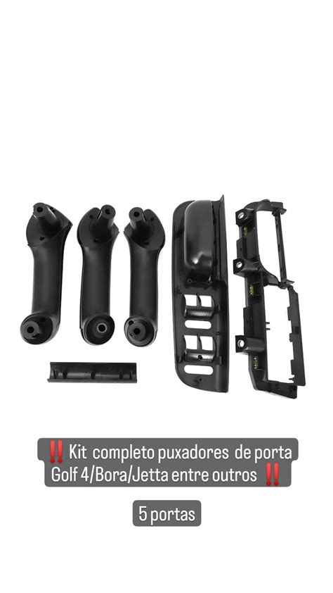 Kit Completo Puxadores Golf 4 Bora Jetta 5 Portas Arca E Ponte De Lima