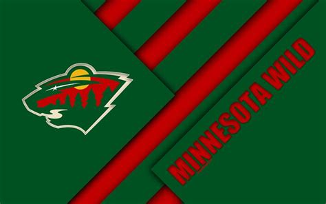 minnesota wild logo on green and red striped background