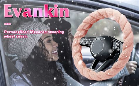 Amazon Evankin Pink Fluffy Car Steering Wheel Cover Universal