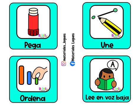 Apoyos Visuales Tarjetas Para Trabajar Instrucciones En Infantil Y