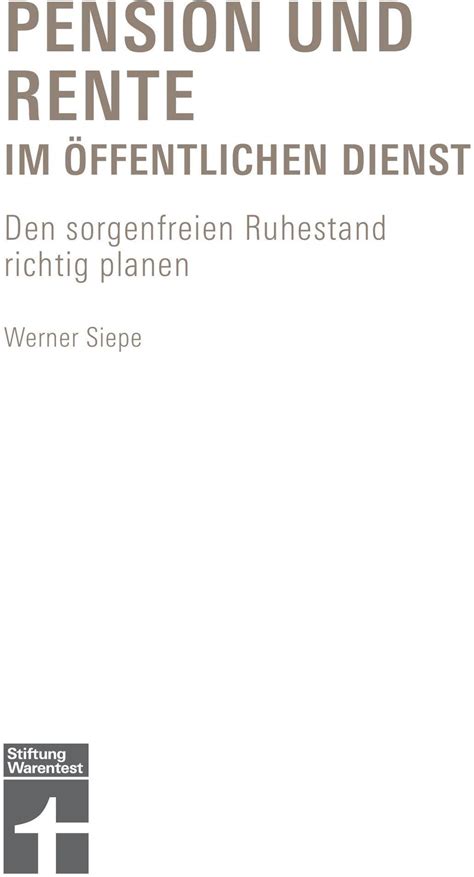 Pension und Rente im öffentlichen Dienst PDF Free Download