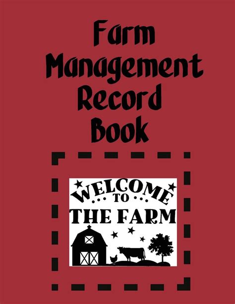 Farm Management Record Book 8 Printable Pages Reprint Pages That You Need Etsy