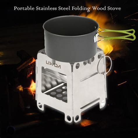 Buy Lixada Portable Stainless Steel Lightweight Folding Wood Stove