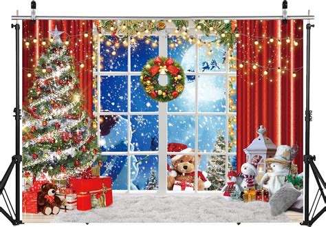 Amazon Dhxxsc X Ft Christmas Window Backdrop Christmas