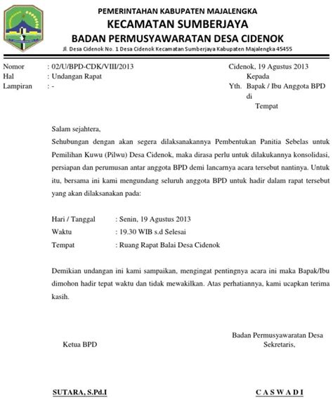 18 Contoh Surat Undangan Rapat Resmi Terbaru And Terlengkap 2025