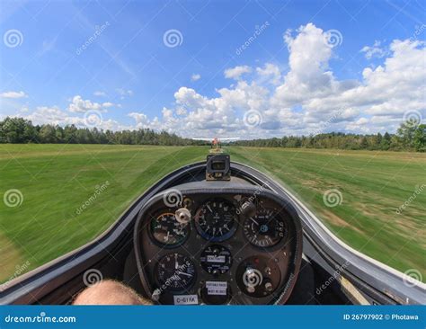 Inside A Glider During Takeoff Stock Photography - Image: 26797902