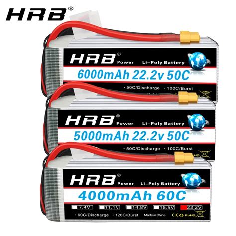 HRB 6S Lipo Battery 22 2V Drone Battery 1800mah 2200mah 3300mah 4000mah