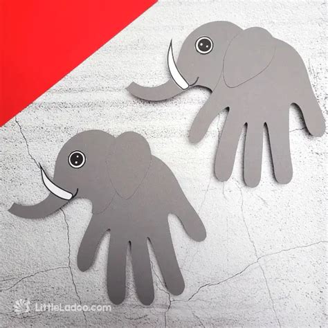 Handprint Elephant Craft {Free Template}