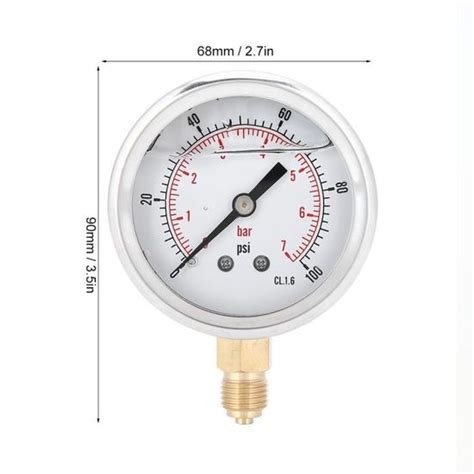 Manomètre TS PGG604 7bar 1 4BSP Y60 Indicateur de pression radial