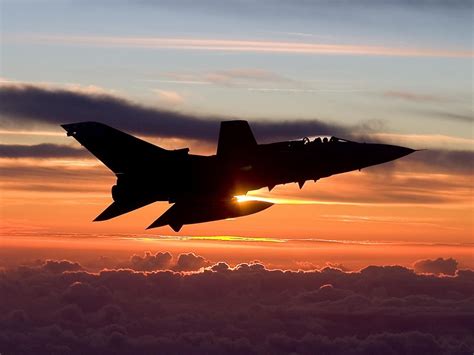 Fighter Plane Air Force Flying Jet Silhouette Jet Fighter Mid Air